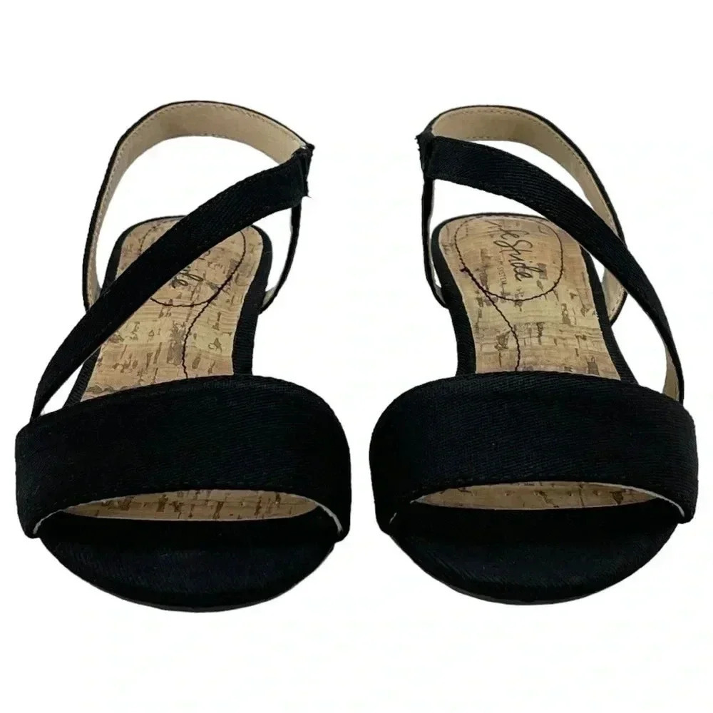 Life Stride Yasmine Womens Canvas Wedge Dress Sandals Soft System Insole Size 5M - Picture 13 of 15